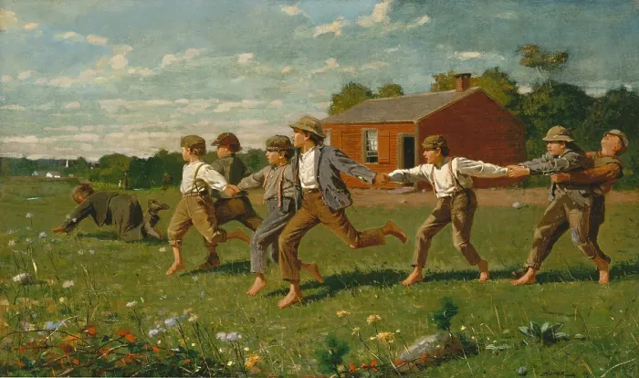 Framed Print : SNAP THE WHIP, by Winslow Homer, 1872, American painting, oil on canvas Framed Print : SNAP THE WHIP, by Winslow Homer, 1872, American painting, oil on canvas