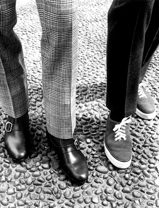 Framed Print : Sneakers (right), w /  Mod Ankle Boots, 1966. Courtesy: CSU Archives  /  Everett Collection