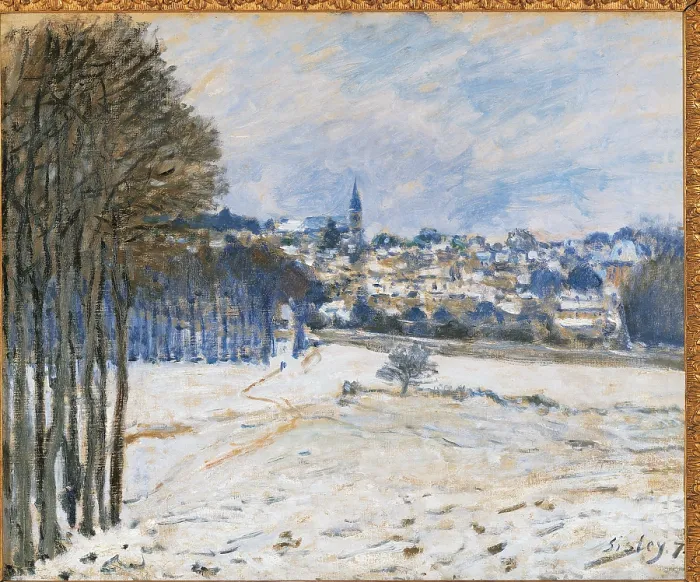 Framed Print : Snow at Marly le Roi, by Alfred Sisley, 1875, 19th Century, oil on canvas, - France, Ile de France, Paris, Muse dOrsay, RF1691. All Framed Print : Snow at Marly le Roi, by Alfred Sisley, 1875, 19th Century, oil on canvas, - France, Ile de France, Paris, Muse dOrsay, RF1691. All