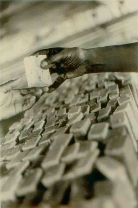 Framed Print : Soap being made in Jonestown factory. People's Temple Agricultural Project. Jonestown, Guyana. Nov. 1978 Framed Print : Soap being made in Jonestown factory. People's Temple Agricultural Project. Jonestown, Guyana. Nov. 1978