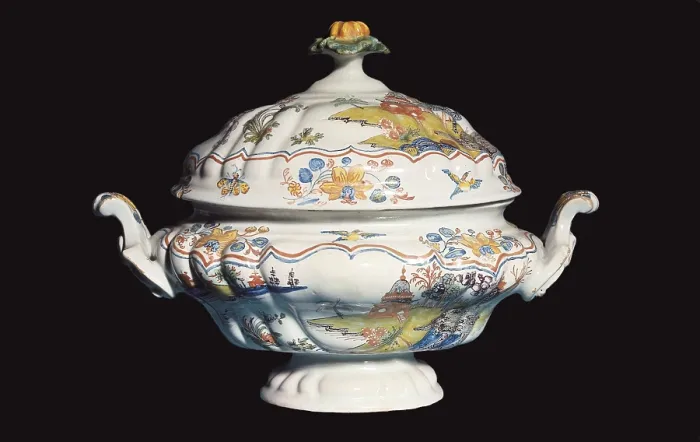 Framed Print : Soap Tureen. 18th c. Faenza majolica. Neoclassicism. Ceramics. ITALY. Milan. Sforzesco Palace. Proc: ITALY. Faenza. AISA / Everett Collection**US SALES ONLY**
