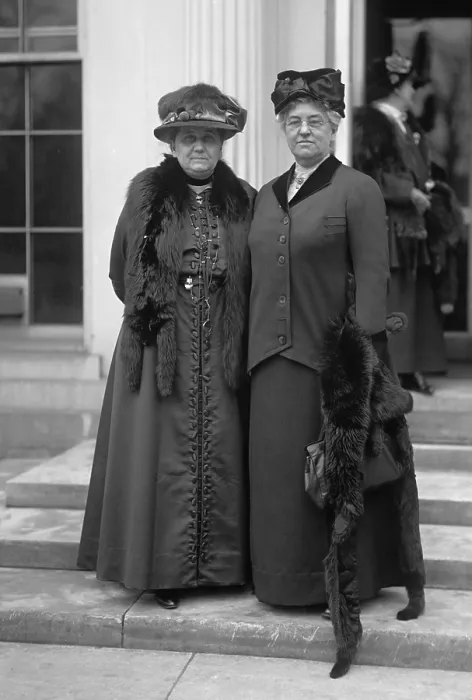 Framed Print : Social activists Jane Addams and Mary McDowell in Washington, D.C. 1914 Framed Print : Social activists Jane Addams and Mary McDowell in Washington, D.C. 1914