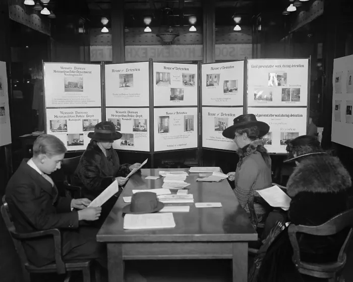 Framed Print : Social Hygiene exhibit of images of the Washington D.C. Women's House of Detention in 1922