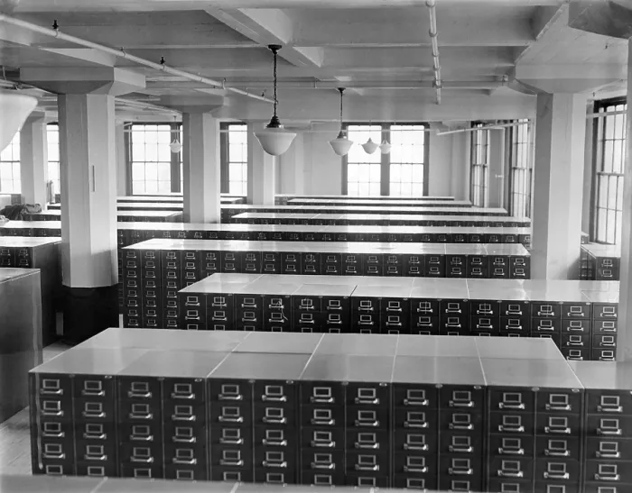 Framed Print : Social Security files. 5, 000 filing cabinets will be used to keep the records of the Social Security Administration. Nov. 27, 1936 Framed Print : Social Security files. 5, 000 filing cabinets will be used to keep the records of the Social Security Administration. Nov. 27, 1936