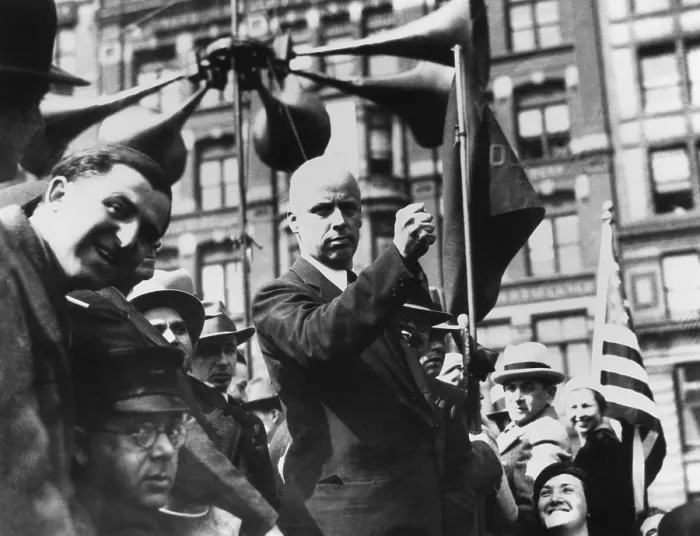 Framed Print : Socialist Norman Thomas (center) speaking in New York's Union Square on May Day 1931. (CSU_2015_11_1412) Framed Print : Socialist Norman Thomas (center) speaking in New York's Union Square on May Day 1931. (CSU_2015_11_1412)