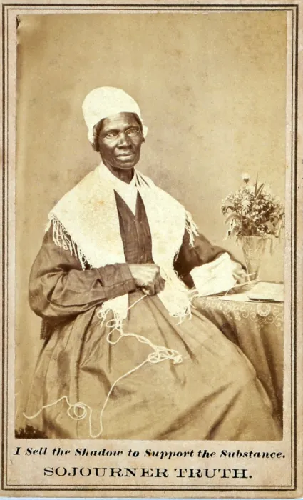 Framed Print : Sojourner Truth (1797-1883) African American and lifelong activist for abolition of slavery and civil rights for freed slaves and women. Carte de visite, ca. 1864