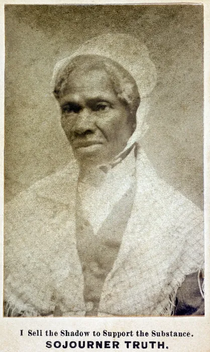 Framed Print : Sojourner Truth (1797-1883) African American and lifelong activist for abolition of slavery and civil rights for freed slaves and women. Carte de visite ca. 1864 Framed Print : Sojourner Truth (1797-1883) African American and lifelong activist for abolition of slavery and civil rights for freed slaves and women. Carte de visite ca. 1864