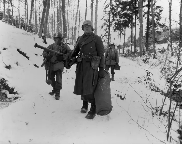 Framed Print : Three soldiers of the U.S. 101st Engineers, held their woodland position all night. They defended it against German counter attack, near Wiltz, Luxembourg. Jan Framed Print : Three soldiers of the U.S. 101st Engineers, held their woodland position all night. They defended it against German counter attack, near Wiltz, Luxembourg. Jan