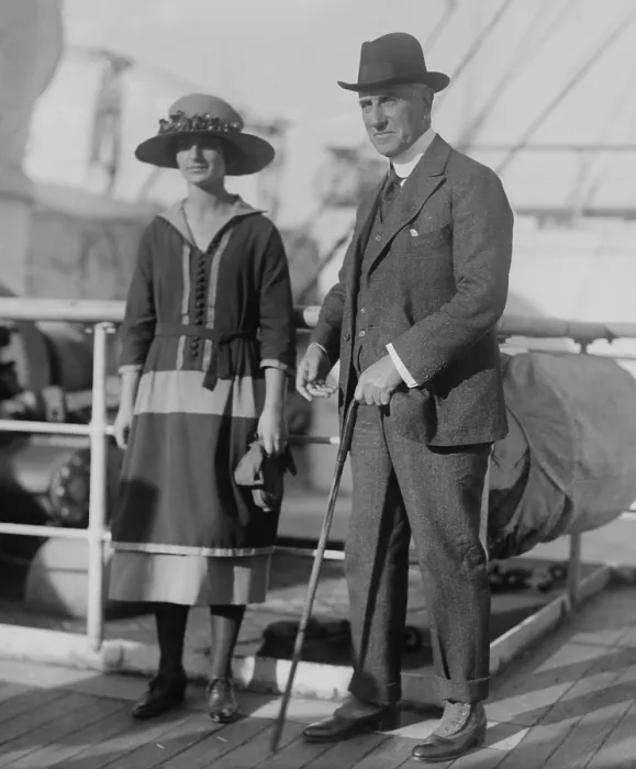 Framed Print : Solomon R. Guggenheim with one of his daughters, on an ocean liner in New York City, ca. 1915-20 Framed Print : Solomon R. Guggenheim with one of his daughters, on an ocean liner in New York City, ca. 1915-20