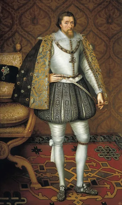 Framed Print : SOMER, Paul van, The Elder (1576-1621). King James I of England. 1600. Flemish art. Oil on canvas. SPAIN. Madrid. Prado Museum. AISA / Everett Collection**US SALES ONLY**