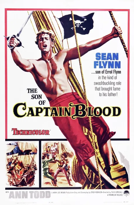 Framed Print : THE SON OF CAPTAIN BLOOD, Sean Flynn on poster art, 1962 Framed Print : THE SON OF CAPTAIN BLOOD, Sean Flynn on poster art, 1962