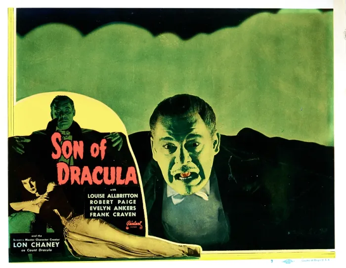 Framed Print : SON OF DRACULA, Lon Chaney, Jr. inset: Louise Allbritton), 1943 Framed Print : SON OF DRACULA, Lon Chaney, Jr. inset: Louise Allbritton), 1943