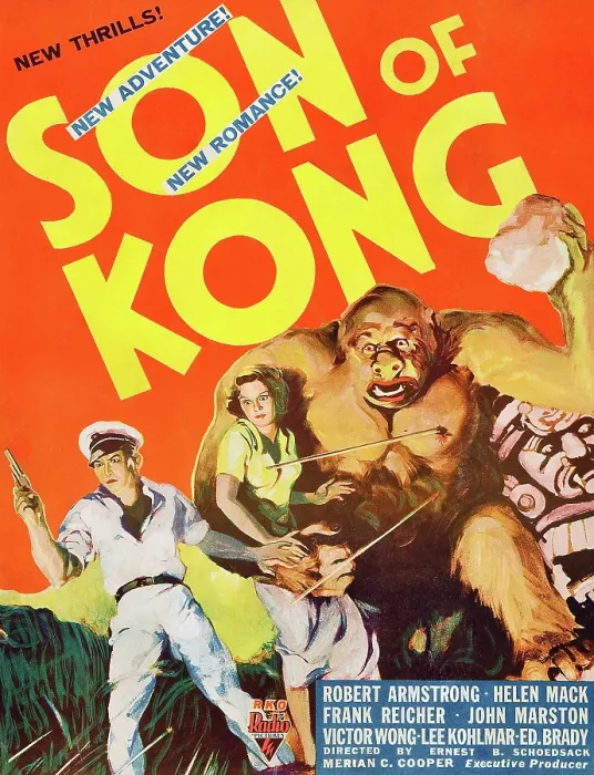 Framed Print : THE SON OF KONG, Robert Armstrong, Helen Mack on window card, 1933 Framed Print : THE SON OF KONG, Robert Armstrong, Helen Mack on window card, 1933