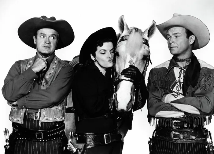 Framed Print : SON OF PALEFACE, Bob Hope, Jane Russell, Trigger, Roy Rogers, 1952 Framed Print : SON OF PALEFACE, Bob Hope, Jane Russell, Trigger, Roy Rogers, 1952