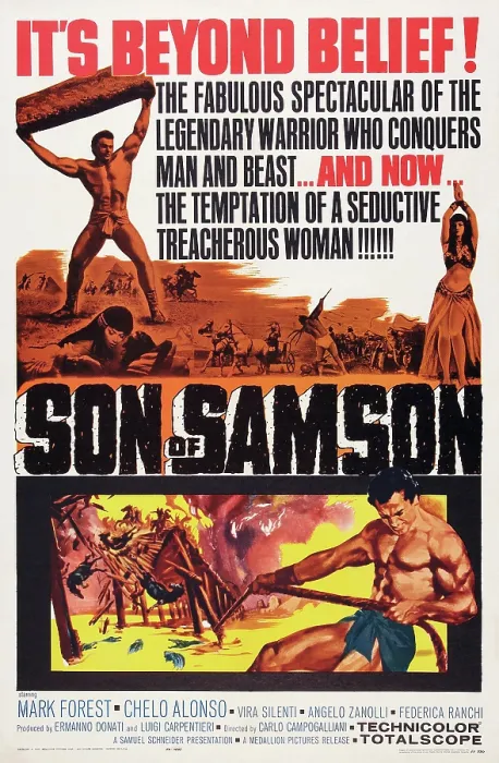 Framed Print : SON OF SAMSON, (aka MACISTE NELLA VALLE DEI RE), US poster art, Mark Forest, 1960
