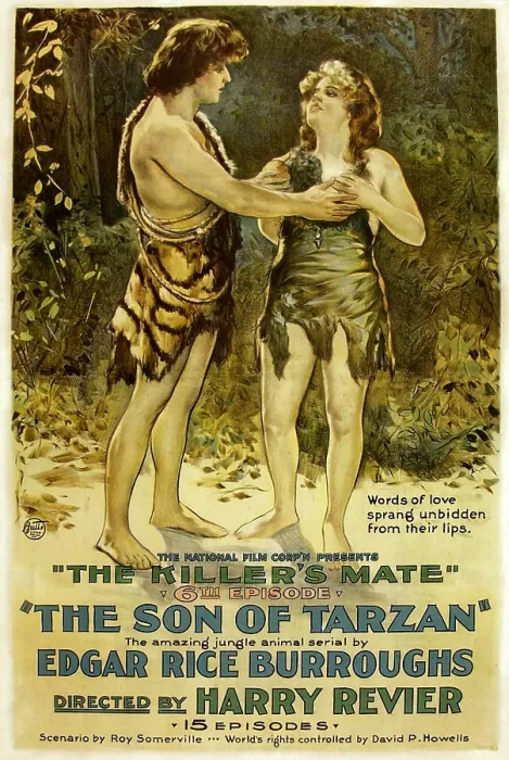 Framed Print : THE SON OF TARZAN, from left: Kamuela C. Searle, Manilla Martan in Episode 6: The Killer's Mate, 1920