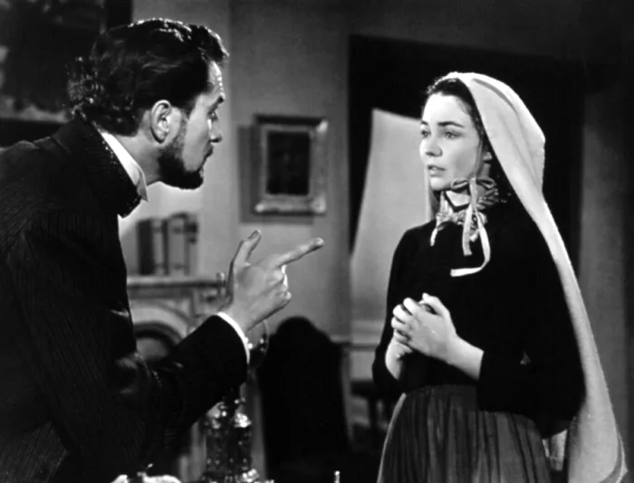 Framed Print : THE SONG OF BERNADETTE, Vincent Price, Jennifer Jones, 1943, TM and Copyright (c)20th Century Fox Film Corp. All rights reserved