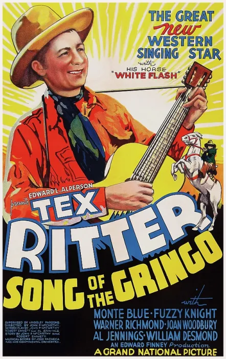 Framed Print : SONG OF THE GRINGO, US poster art, Tex Ritter, 1936 Framed Print : SONG OF THE GRINGO, US poster art, Tex Ritter, 1936