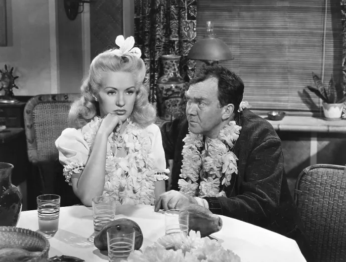 Framed Print : SONG OF THE ISLANDS, from left: Betty Grable, Thomas Mitchell, 1942. TM & copyright 20th Century Fox Film Corp. All rights reserved / courtesy Everett Collection