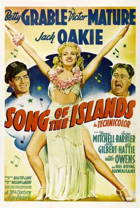 Framed Print : SONG OF THE ISLANDS, from left: Victor Mature, Betty Grable, Jack Oakie, 1942, TM and Copyright 20th Century Fox Film Corp. All rights reserved. / courtesy Everett Collection Framed Print : SONG OF THE ISLANDS, from left: Victor Mature, Betty Grable, Jack Oakie, 1942, TM and Copyright 20th Century Fox Film Corp. All rights reserved. / courtesy Everett Collection