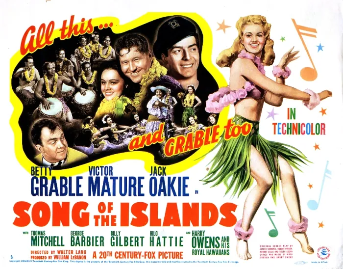 Framed Print : SONG OF THE ISLANDS, Thomas Mitchell, Jack Oakie, Victor Mature, Betty Grable, 1942, (c) 20th Century Fox, TM & Copyright  /  Courtesy: Everett Collection