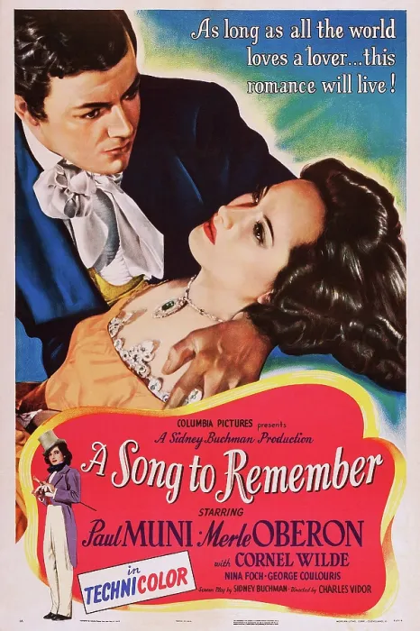 Framed Print : A SONG TO REMEMBER, US poster art, from top: Cornel Wilde, Merle Oberon, 1945 Framed Print : A SONG TO REMEMBER, US poster art, from top: Cornel Wilde, Merle Oberon, 1945