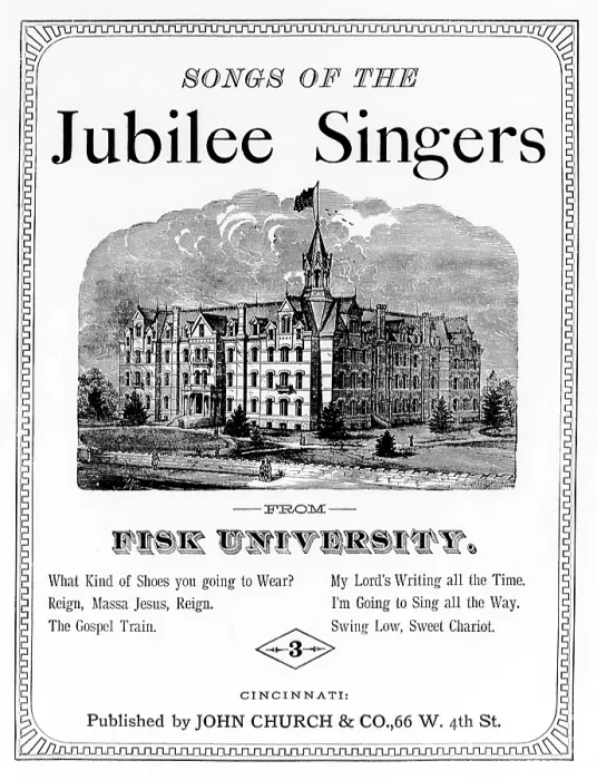 Framed Print : Songs of the Jubilee Singers from Fisk University, sheet music, circa 1800s