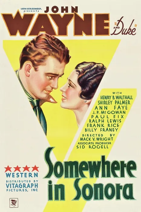 Framed Print : SOMEWHERE IN SONORA, from left: John Wayne, Shirley Palmer, 1933