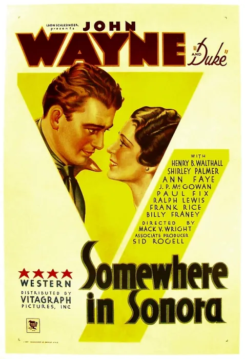Framed Print : SOMEWHERE IN SONORA, from left: John Wayne, Shirley Palmer, 1933