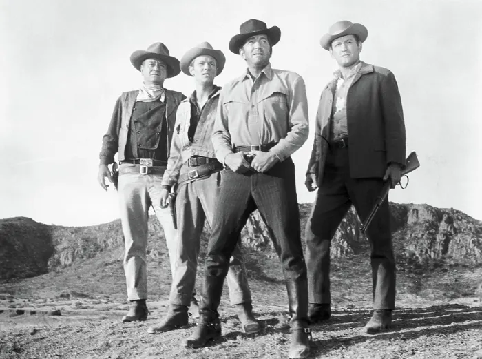 Framed Print : THE SONS OF KATIE ELDER, John Wayne, Michael Anderson Jr. Dean Martin, Earl Holliman, 1965