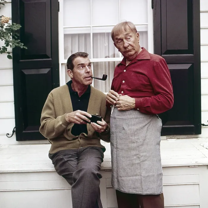 Framed Print : MY THREE SONS, from left, Fred MacMurray, William Demarest, 1960-72 (1966 photo) Framed Print : MY THREE SONS, from left, Fred MacMurray, William Demarest, 1960-72 (1966 photo)