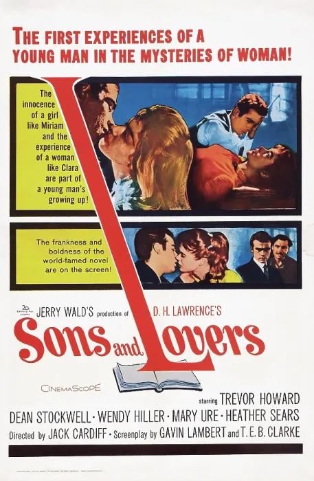 Framed Print : SONS AND LOVERS, US poster art, top insert: Dean Stockwell with Mary Ure and Heather Sears, 1960. TM & Copyright 20th Century Fox Film Corp