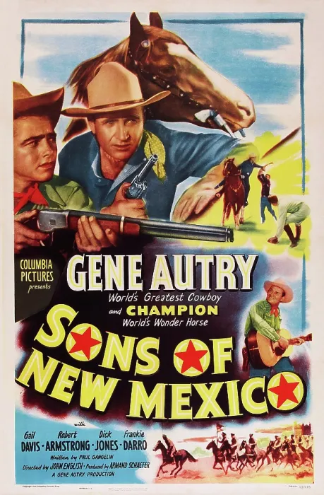 Framed Print : SONS OF NEW MEXICO, top center and bottom right: Gene Autry, 1949 Framed Print : SONS OF NEW MEXICO, top center and bottom right: Gene Autry, 1949