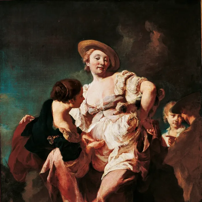 Framed Print : The Soothsayer, by Giovan Battista Piazzetta, 1740, 18th Century, oil on canvas, cm 154 x 114 - Italy, Veneto, Venice, Accademia Art Galleries. All