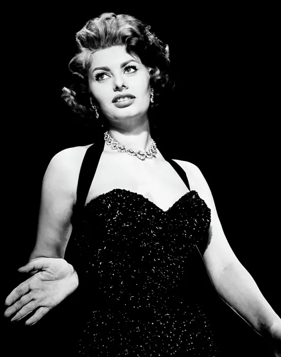 Framed Print : Sophia Loren at a publicity event for THE PRIDE AND THE PASSION, 1957