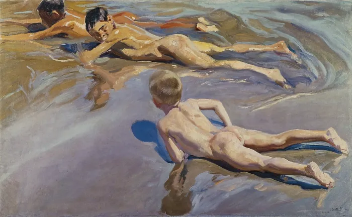 Framed Print : SOROLLA, Joaquin (1863-1923). Children on the Beach. 1910. Costumbrism. Oil on canvas. SPAIN. Madrid. Prado Museum