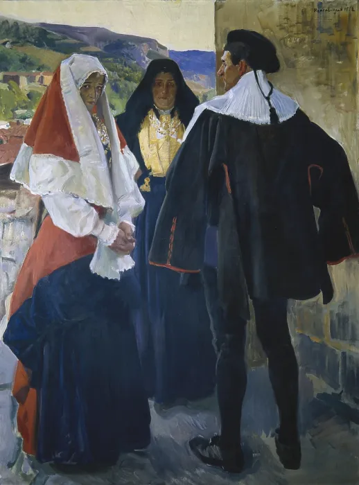 Framed Print : SOROLLA, Joaquin (1863-1923). People from Roncal. 1912. Oil on canvas. SPAIN. Madrid. Sorolla Museum. - M.C.Esteban / Iberfoto / Everett Collection (256660)**US SALES ONLY**