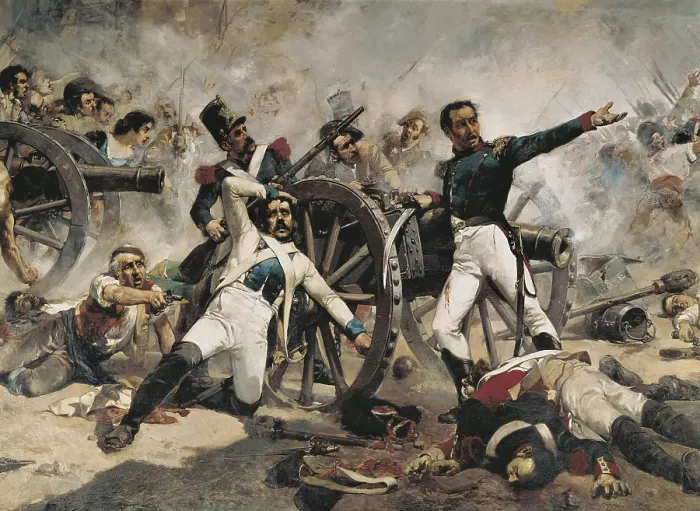 Framed Print : SOROLLA, Joaquin (1863-1923). The Second of May. 1884. Spain. Peninsular War (1808). The Second of May. Detail. Oil on canvas. SPAIN. Vilanova i la Geltru