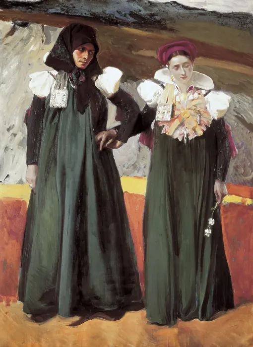 Framed Print : SOROLLA, Joaquin (1863-1923); SOROLLA, Joaquin (1863-1923). Women with traditional costume from the Anso Valley. 1914; Women with traditional costume from the Anso Valley. 1914 Framed Print : SOROLLA, Joaquin (1863-1923); SOROLLA, Joaquin (1863-1923). Women with traditional costume from the Anso Valley. 1914; Women with traditional costume from the Anso Valley. 1914