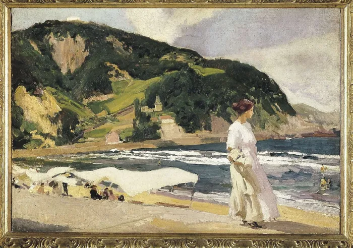 Framed Print : SOROLLA, Joaqun (1863-1923). Zarautz Beach. 1910. Oil on canvas. AISA / Everett Collection**US SALES ONLY**