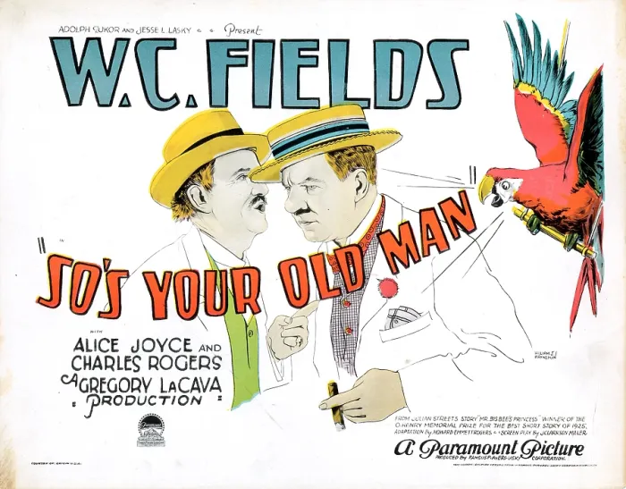 Framed Print : SO'S YOUR OLD MAN, title card, W.C. Fields, 1926 Framed Print : SO'S YOUR OLD MAN, title card, W.C. Fields, 1926