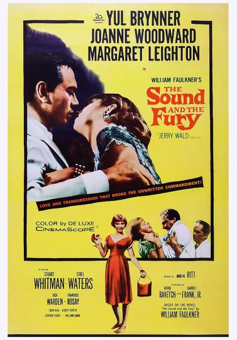 Framed Print : THE SOUND AND THE FURY, US poster art, top, from left: Yul Brynner, Joanne Woodward, 1959, TM & Copyright 20th Century Fox Film Corp