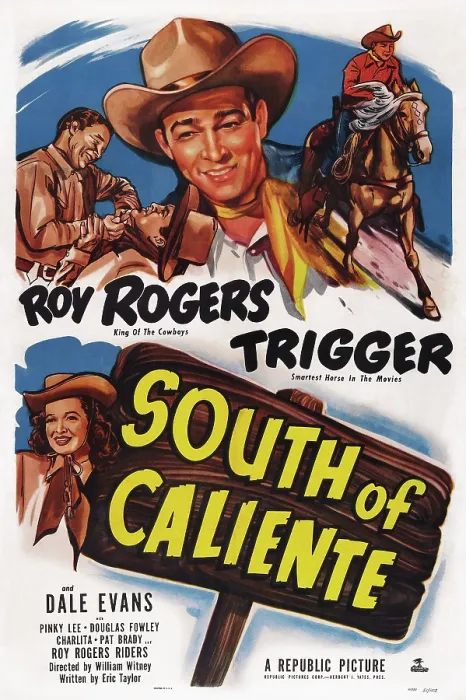 Framed Print : SOUTH OF CALIENTE, top center: Roy Rogers, bottom left: Dale Evans, 1951 Framed Print : SOUTH OF CALIENTE, top center: Roy Rogers, bottom left: Dale Evans, 1951