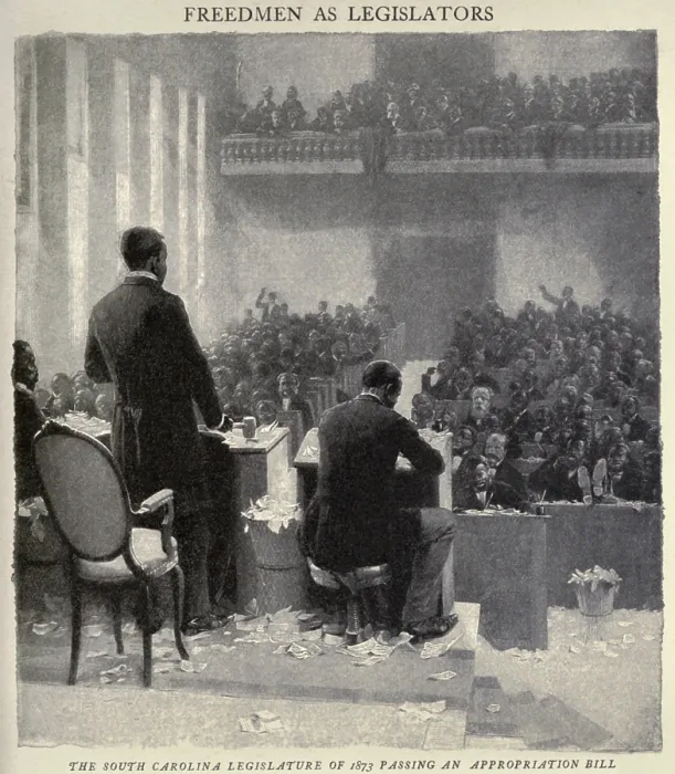 Framed Print : South Carolina legislature passing an appropriation bill during the Reconstruction era Framed Print : South Carolina legislature passing an appropriation bill during the Reconstruction era