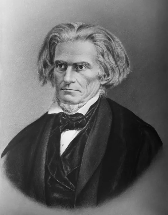 Framed Print : South Carolina Senator, John Calhoun, fought for the states rights of the American South and its greater independence, within the United States