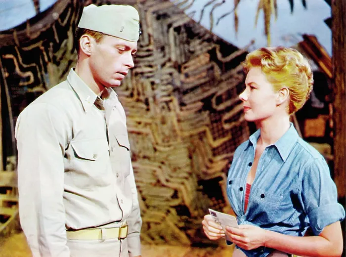 Framed Print : SOUTH PACIFIC, from left, John Kerr, Mitzi Gaynor, 1958, TM & Copyright 20th Century Fox Film Corp. / courtesy Everett Collection