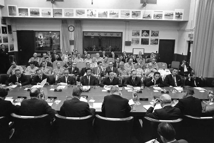 Framed Print : South Vietnamese military and civilian participants at the 1966 Honolulu Conference on the Vietnam War Framed Print : South Vietnamese military and civilian participants at the 1966 Honolulu Conference on the Vietnam War