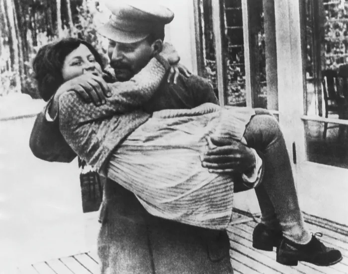 Framed Print : Soviet General Secretary Josef Stalin (right), holding his daughter Svetlana, Moscow, 1937.. Courtesy: CSU Archives  /  Everett Collection