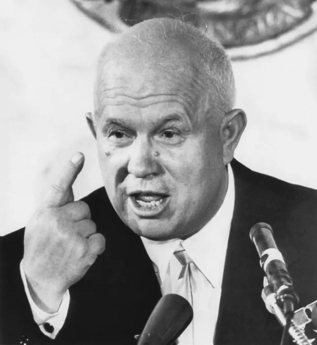 Framed Print : Soviet Premier Nikita Khrushchev speaking at the National Press Club, Sept. 27, 1959