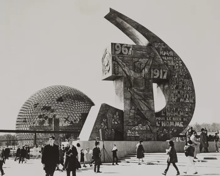 Framed Print : Soviet and U.S. exhibits at the Montreal World's Fair, May 2, 1967